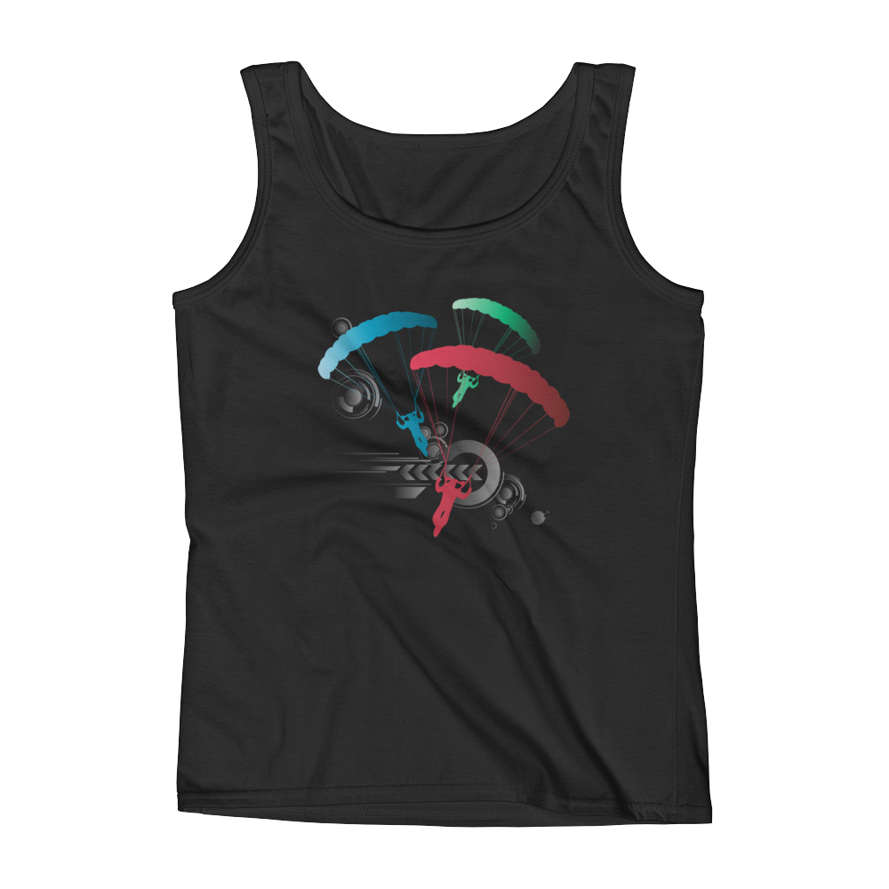 Skydiving T-shirts Ladies' Tank - Skydive Competition, Tanks, Skydiving Apparel, Skydiving Apparel, Skydiving Apparel, Skydiving Gear, Olympics, T-Shirts, Skydive Chicago, Skydive City, Skydive Perris, Drop Zone Apparel, USPA, united states parachute association, Freefly, BASE, World Record,