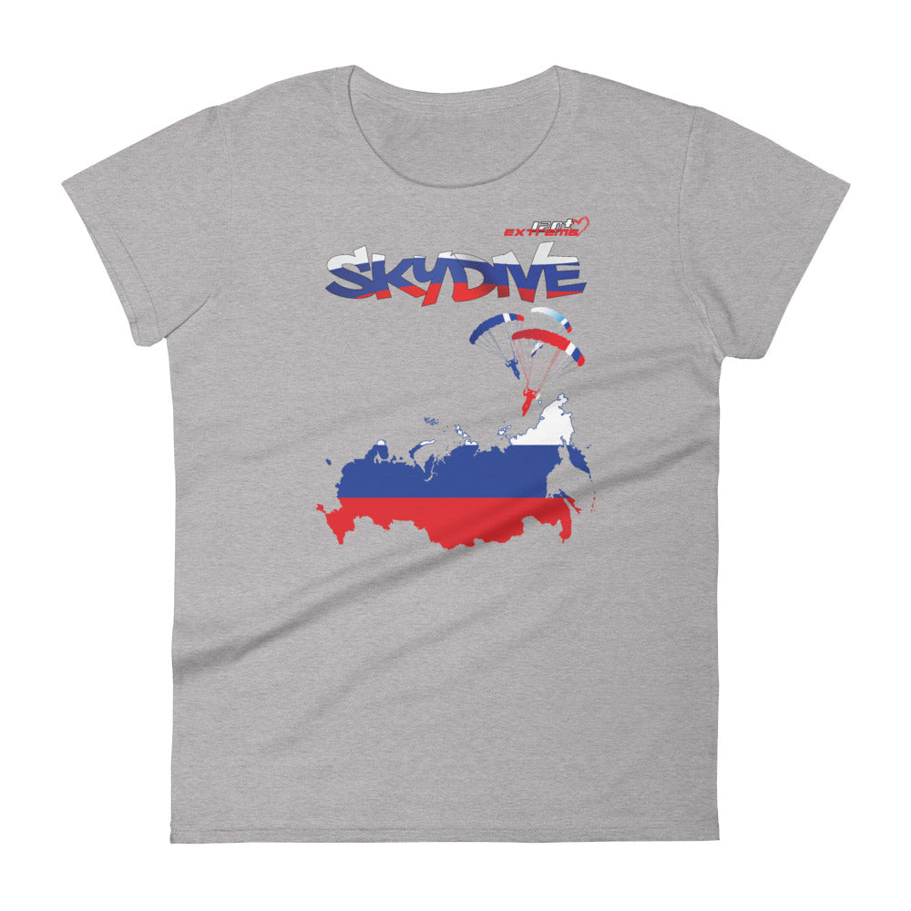 Skydiving T-shirts - Skydive All World - RUSSIA - Ladies' Tee -, Shirts, Skydiving Apparel, Skydiving Apparel, Skydiving Apparel, Skydiving Gear, Olympics, T-Shirts, Skydive Chicago, Skydive City, Skydive Perris, Drop Zone Apparel, USPA, united states parachute association, Freefly, BASE, World Record,