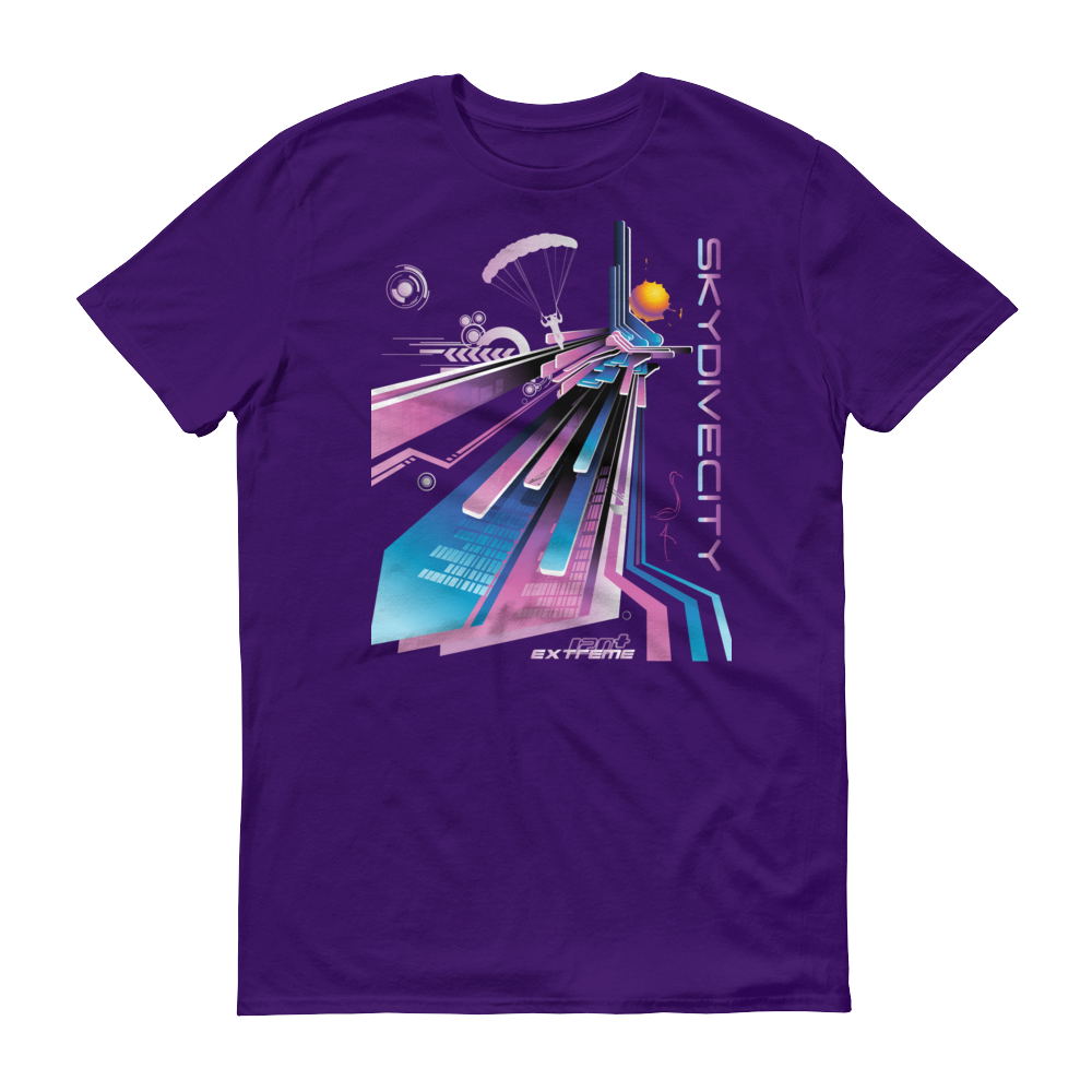 Skydiving T-shirts Skydive City - Flamingo - Men`s Colored T-Shirts, Men's Colored Tees, Skydiving Apparel, Skydiving Apparel, Skydiving Apparel, Skydiving Gear, Olympics, T-Shirts, Skydive Chicago, Skydive City, Skydive Perris, Drop Zone Apparel, USPA, united states parachute association, Freefly, BASE, World Record,