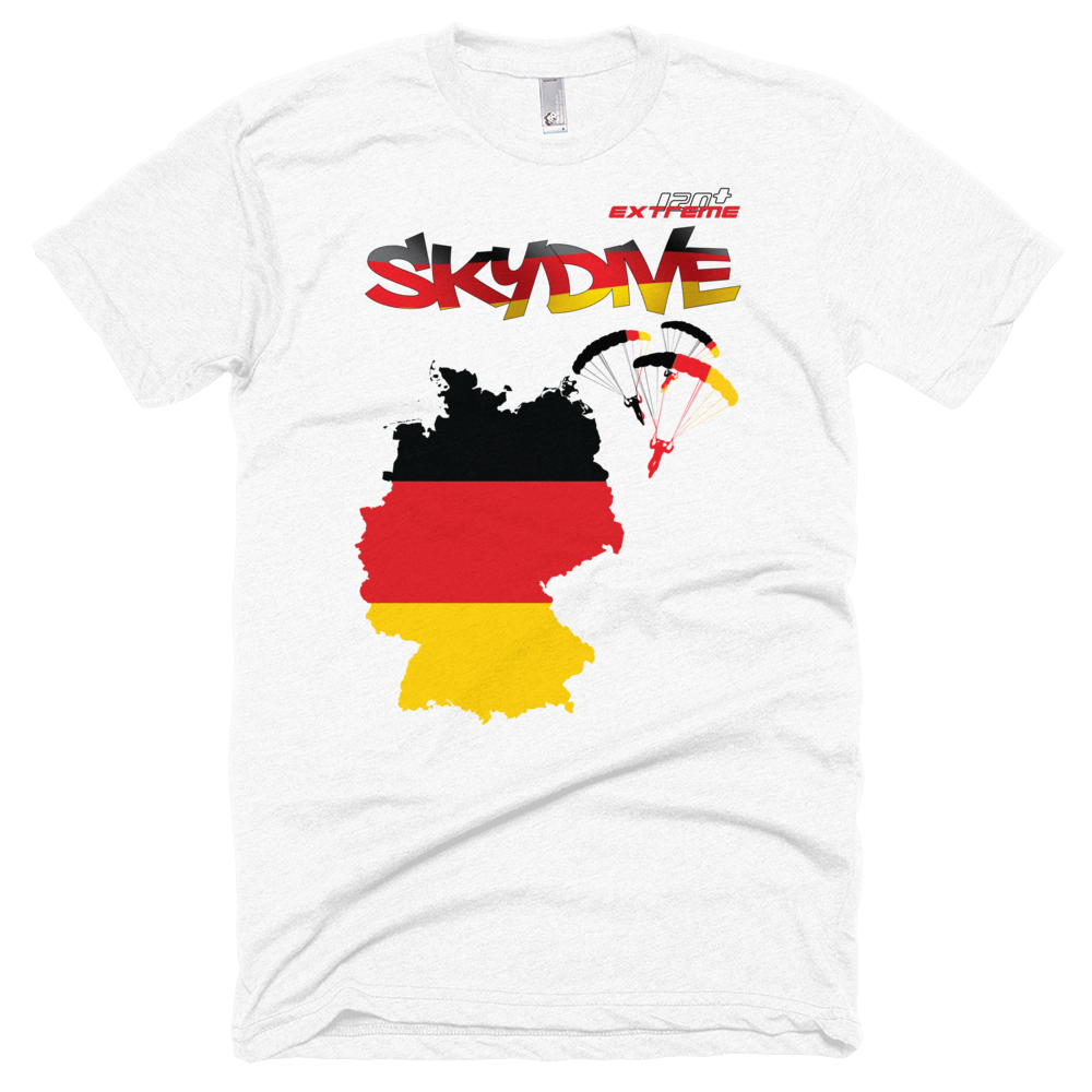 Skydiving T-shirts - Skydive All World - GERMANY - Unisex Tee -, Shirts, Skydiving Apparel, Skydiving Apparel, Skydiving Apparel, Skydiving Gear, Olympics, T-Shirts, Skydive Chicago, Skydive City, Skydive Perris, Drop Zone Apparel, USPA, united states parachute association, Freefly, BASE, World Record,