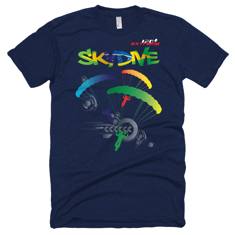 Skydiving T-shirts - Skydive Around - BRAZIL - Unisex Tee -, Shirts, Skydiving Apparel, Skydiving Apparel, Skydiving Apparel, Skydiving Gear, Olympics, T-Shirts, Skydive Chicago, Skydive City, Skydive Perris, Drop Zone Apparel, USPA, united states parachute association, Freefly, BASE, World Record,