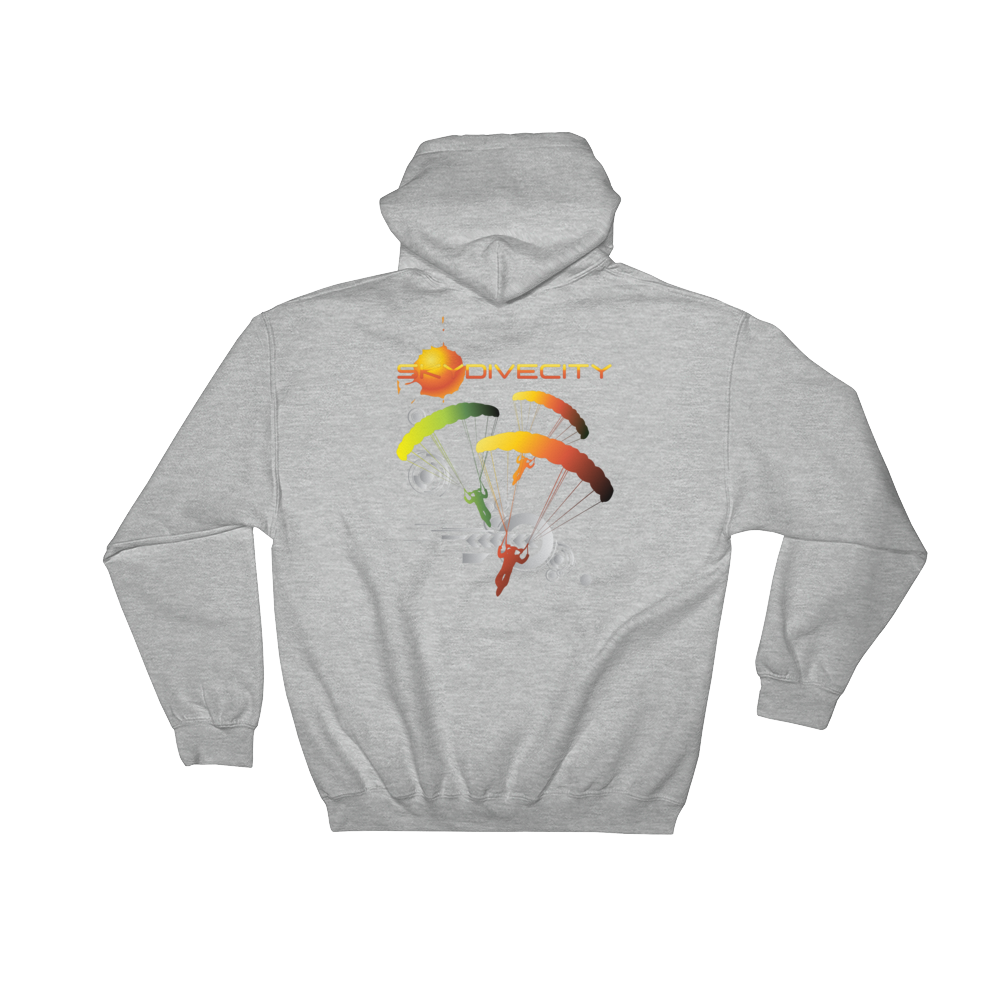 Skydiving T-shirts Skydiving Hoodie - Skydive City - Sunrise - Unisex Hooded Sweatshirt, Hoodies, Skydiving Apparel, Skydiving Apparel, Skydiving Apparel, Skydiving Gear, Olympics, T-Shirts, Skydive Chicago, Skydive City, Skydive Perris, Drop Zone Apparel, USPA, united states parachute association, Freefly, BASE, World Record,