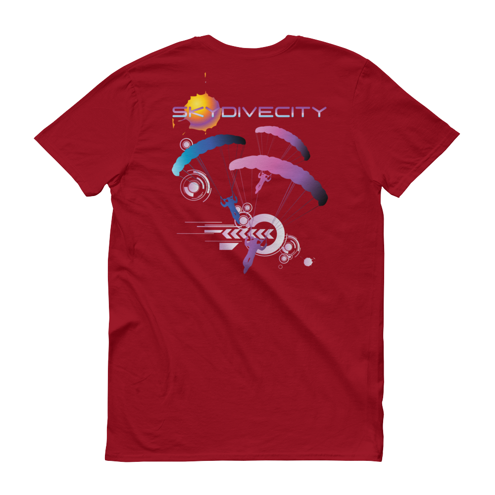 Skydiving T-shirts Skydive City - Flamingo - Men`s Colored T-Shirts, Men's Colored Tees, Skydiving Apparel, Skydiving Apparel, Skydiving Apparel, Skydiving Gear, Olympics, T-Shirts, Skydive Chicago, Skydive City, Skydive Perris, Drop Zone Apparel, USPA, united states parachute association, Freefly, BASE, World Record,