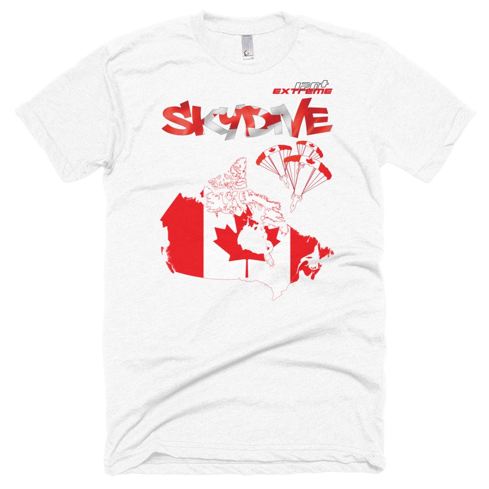 Skydiving T-shirts - Skydive All World - CANADA - Unisex Tee -, Shirts, Skydiving Apparel, Skydiving Apparel, Skydiving Apparel, Skydiving Gear, Olympics, T-Shirts, Skydive Chicago, Skydive City, Skydive Perris, Drop Zone Apparel, USPA, united states parachute association, Freefly, BASE, World Record,