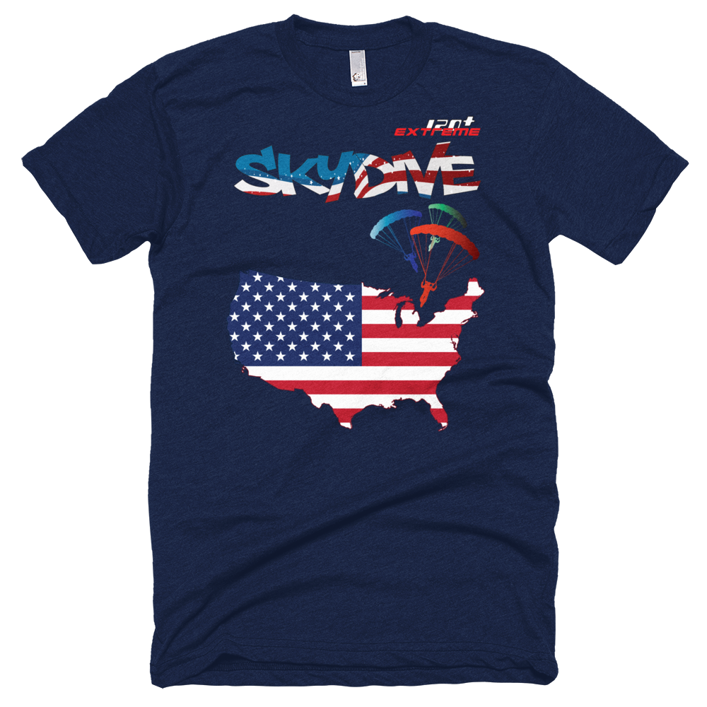 Skydiving T-shirts - Skydive All World - AMERICA - Unisex Tee -, Shirts, Skydiving Apparel, Skydiving Apparel, Skydiving Apparel, Skydiving Gear, Olympics, T-Shirts, Skydive Chicago, Skydive City, Skydive Perris, Drop Zone Apparel, USPA, united states parachute association, Freefly, BASE, World Record,