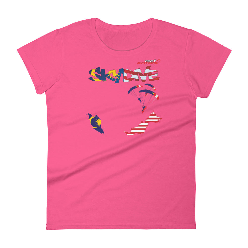 Skydiving T-shirts - Skydive All World - MALAYSIA - Ladies' Tee -, Shirts, Skydiving Apparel, Skydiving Apparel, Skydiving Apparel, Skydiving Gear, Olympics, T-Shirts, Skydive Chicago, Skydive City, Skydive Perris, Drop Zone Apparel, USPA, united states parachute association, Freefly, BASE, World Record,