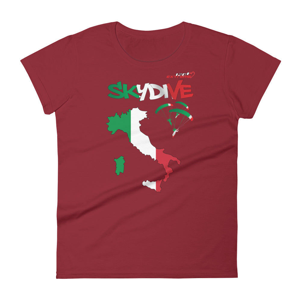 Skydiving T-shirts - Skydive All World - ITALY - Ladies' Tee -, Shirts, Skydiving Apparel, Skydiving Apparel, Skydiving Apparel, Skydiving Gear, Olympics, T-Shirts, Skydive Chicago, Skydive City, Skydive Perris, Drop Zone Apparel, USPA, united states parachute association, Freefly, BASE, World Record,