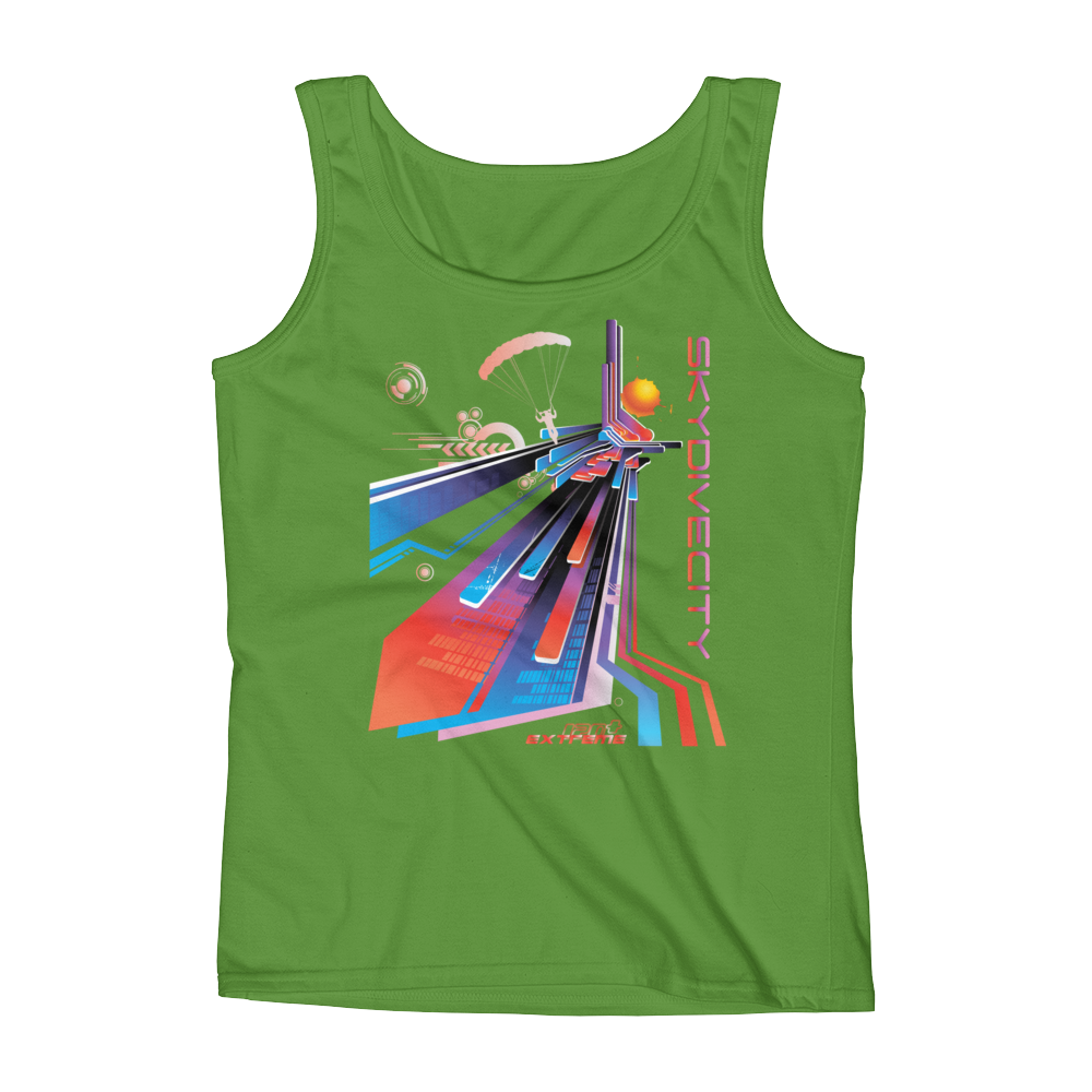 Skydiving T-shirts Ladies' Tank - Skydive City - Sunset, Tanks, Skydiving Apparel, Skydiving Apparel, Skydiving Apparel, Skydiving Gear, Olympics, T-Shirts, Skydive Chicago, Skydive City, Skydive Perris, Drop Zone Apparel, USPA, united states parachute association, Freefly, BASE, World Record,