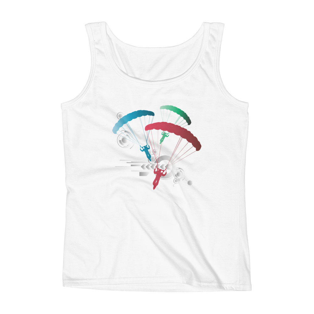 Skydiving T-shirts Ladies' Tank - Skydive Competition, Tanks, Skydiving Apparel, Skydiving Apparel, Skydiving Apparel, Skydiving Gear, Olympics, T-Shirts, Skydive Chicago, Skydive City, Skydive Perris, Drop Zone Apparel, USPA, united states parachute association, Freefly, BASE, World Record,