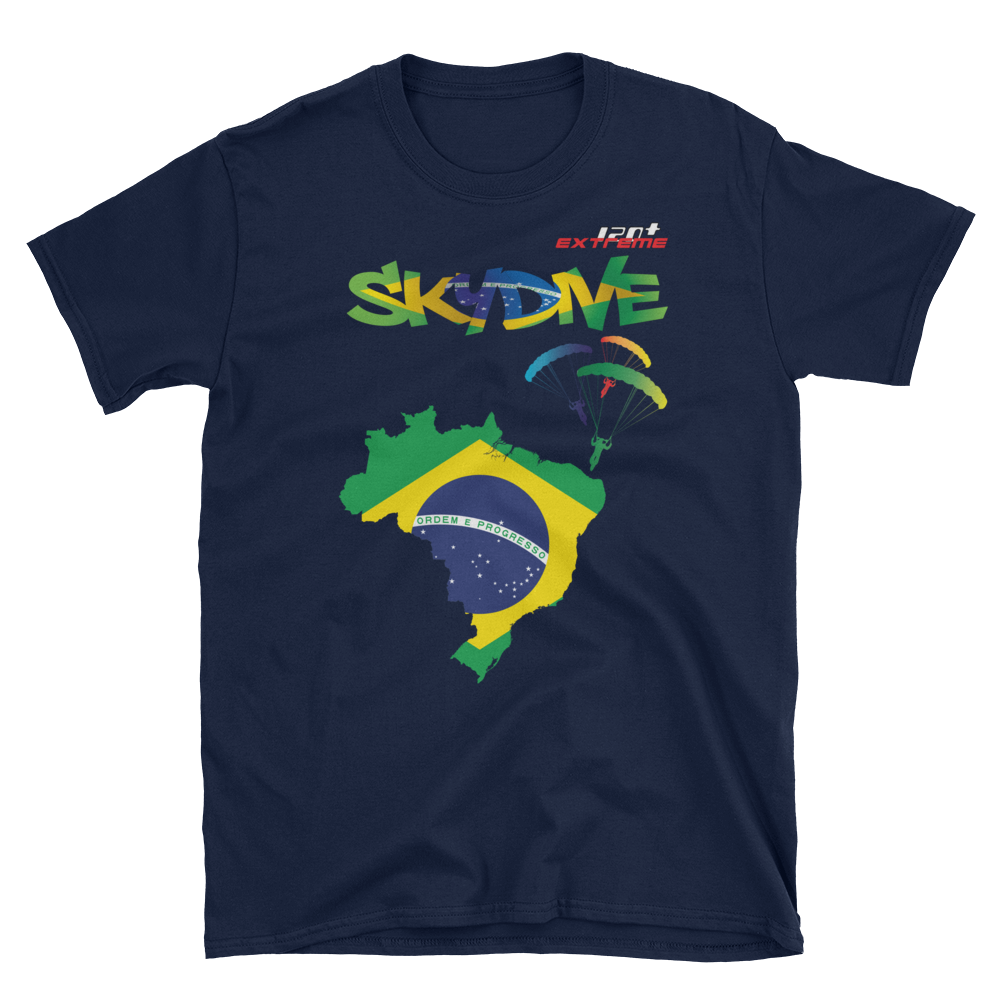 Skydiving T-shirts - Skydive World - BRAZIL - Cotton Tee -, Shirts, Skydiving Apparel, Skydiving Apparel, Skydiving Apparel, Skydiving Gear, Olympics, T-Shirts, Skydive Chicago, Skydive City, Skydive Perris, Drop Zone Apparel, USPA, united states parachute association, Freefly, BASE, World Record,