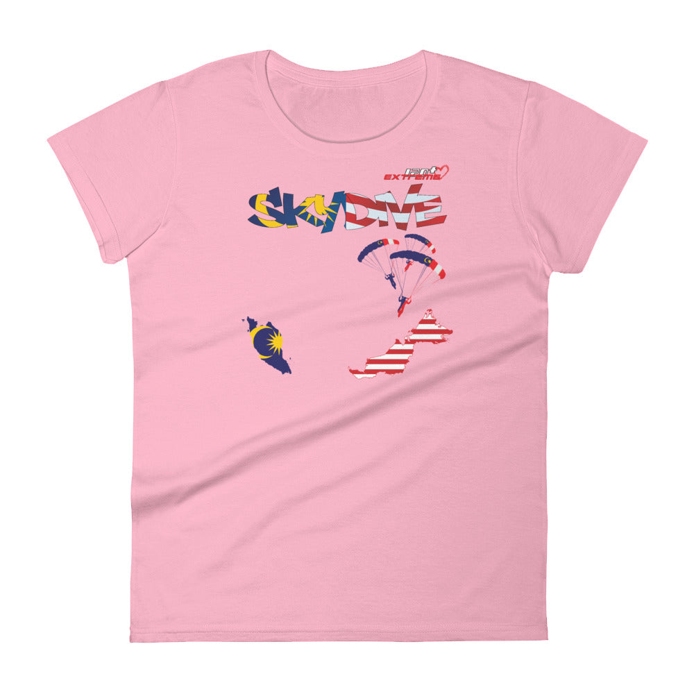 Skydiving T-shirts - Skydive All World - MALAYSIA - Ladies' Tee -, Shirts, Skydiving Apparel, Skydiving Apparel, Skydiving Apparel, Skydiving Gear, Olympics, T-Shirts, Skydive Chicago, Skydive City, Skydive Perris, Drop Zone Apparel, USPA, united states parachute association, Freefly, BASE, World Record,