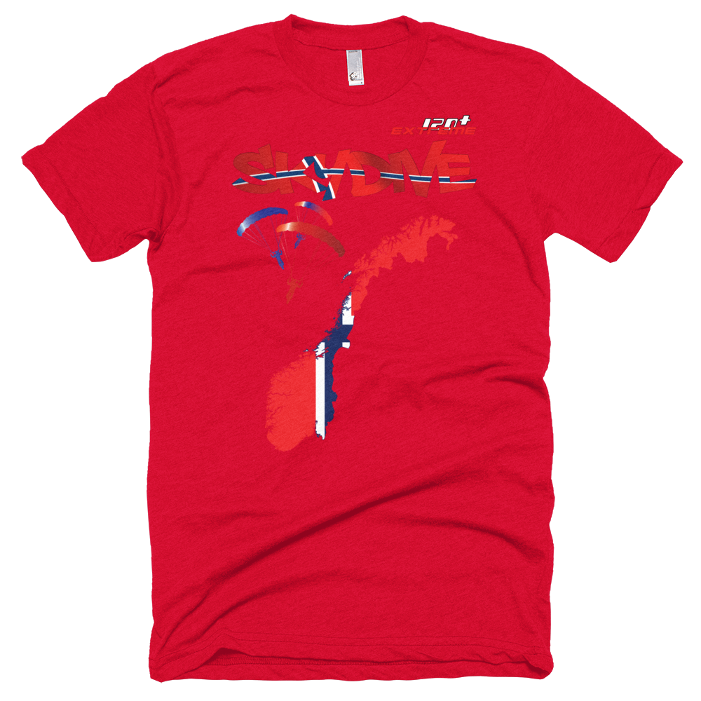 Skydiving T-shirts - Skydive All World - NORWAY - Unisex Tee -, Shirts, Skydiving Apparel, Skydiving Apparel, Skydiving Apparel, Skydiving Gear, Olympics, T-Shirts, Skydive Chicago, Skydive City, Skydive Perris, Drop Zone Apparel, USPA, united states parachute association, Freefly, BASE, World Record,