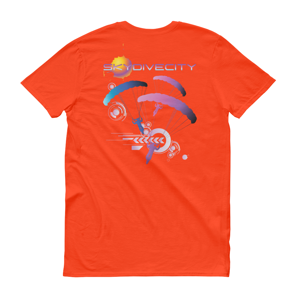 Skydiving T-shirts Skydive City - Flamingo - Men`s Colored T-Shirts, Men's Colored Tees, Skydiving Apparel, Skydiving Apparel, Skydiving Apparel, Skydiving Gear, Olympics, T-Shirts, Skydive Chicago, Skydive City, Skydive Perris, Drop Zone Apparel, USPA, united states parachute association, Freefly, BASE, World Record,