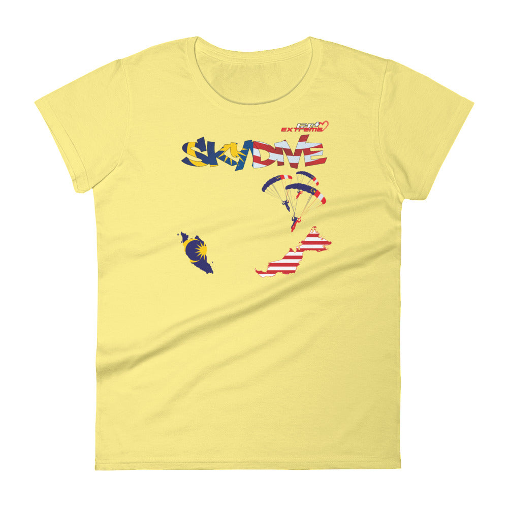 Skydiving T-shirts - Skydive All World - MALAYSIA - Ladies' Tee -, Shirts, Skydiving Apparel, Skydiving Apparel, Skydiving Apparel, Skydiving Gear, Olympics, T-Shirts, Skydive Chicago, Skydive City, Skydive Perris, Drop Zone Apparel, USPA, united states parachute association, Freefly, BASE, World Record,