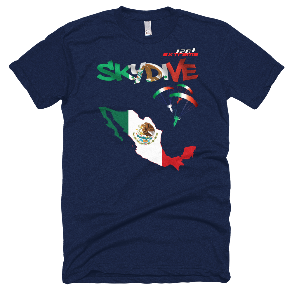 Skydiving T-shirts - Skydive All World - MEXICO - Unisex Tee -, Shirts, Skydiving Apparel, Skydiving Apparel, Skydiving Apparel, Skydiving Gear, Olympics, T-Shirts, Skydive Chicago, Skydive City, Skydive Perris, Drop Zone Apparel, USPA, united states parachute association, Freefly, BASE, World Record,