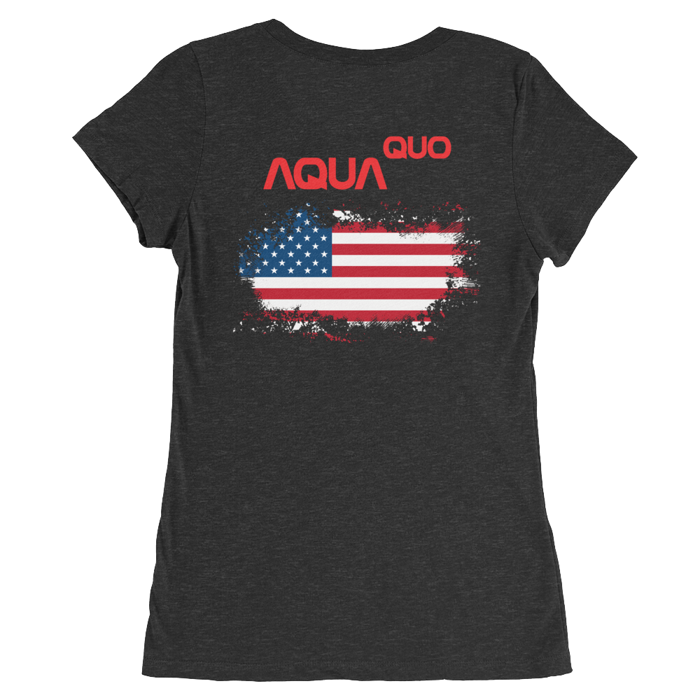 Skydiving T-shirts AquaQuo - "My Status Quo is Aqua Quo" -  Ladies' T-Shirt, , Skydiving Apparel ™, Skydiving Apparel, Skydiving Apparel, Skydiving Gear, Olympics, T-Shirts, Skydive Chicago, Skydive City, Skydive Perris, Drop Zone Apparel, USPA, united states parachute association, Freefly, BASE, World Record,