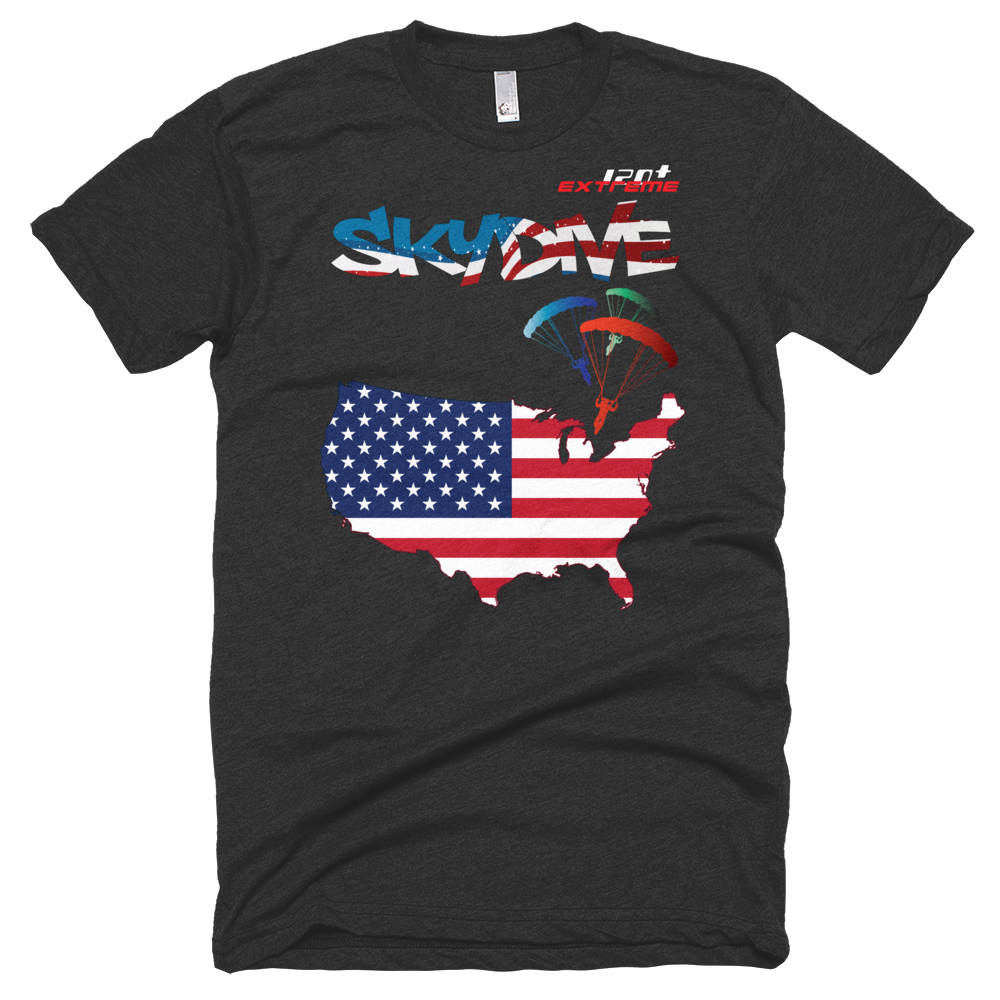 Skydiving T-shirts - Skydive All World - AMERICA - Unisex Tee -, Shirts, Skydiving Apparel, Skydiving Apparel, Skydiving Apparel, Skydiving Gear, Olympics, T-Shirts, Skydive Chicago, Skydive City, Skydive Perris, Drop Zone Apparel, USPA, united states parachute association, Freefly, BASE, World Record,