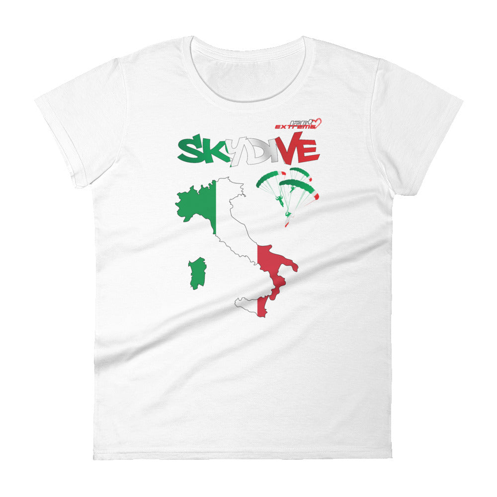 Skydiving T-shirts - Skydive All World - ITALY - Ladies' Tee -, Shirts, Skydiving Apparel, Skydiving Apparel, Skydiving Apparel, Skydiving Gear, Olympics, T-Shirts, Skydive Chicago, Skydive City, Skydive Perris, Drop Zone Apparel, USPA, united states parachute association, Freefly, BASE, World Record,