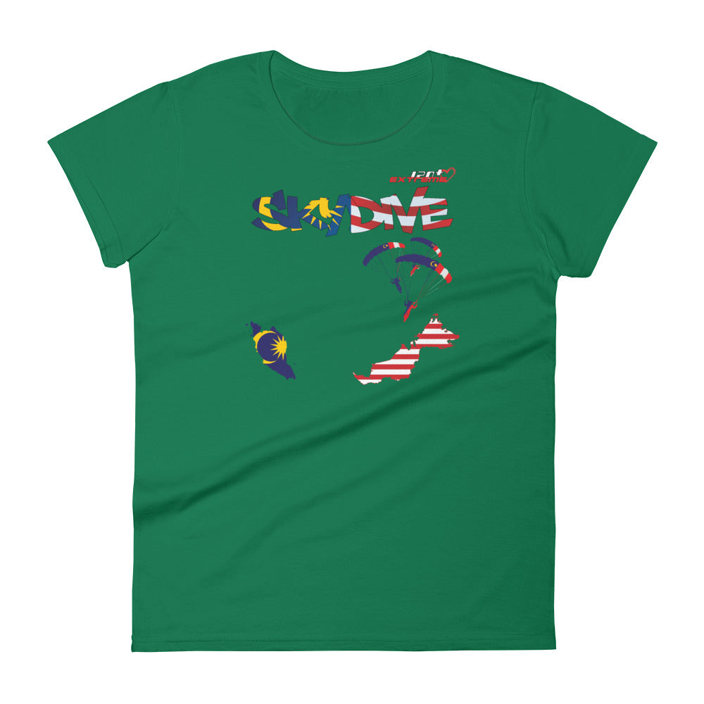 Skydiving T-shirts - Skydive All World - MALAYSIA - Ladies' Tee -, Shirts, Skydiving Apparel, Skydiving Apparel, Skydiving Apparel, Skydiving Gear, Olympics, T-Shirts, Skydive Chicago, Skydive City, Skydive Perris, Drop Zone Apparel, USPA, united states parachute association, Freefly, BASE, World Record,