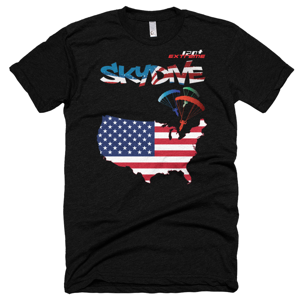 Skydiving T-shirts - Skydive All World - AMERICA - Unisex Tee -, Shirts, Skydiving Apparel, Skydiving Apparel, Skydiving Apparel, Skydiving Gear, Olympics, T-Shirts, Skydive Chicago, Skydive City, Skydive Perris, Drop Zone Apparel, USPA, united states parachute association, Freefly, BASE, World Record,