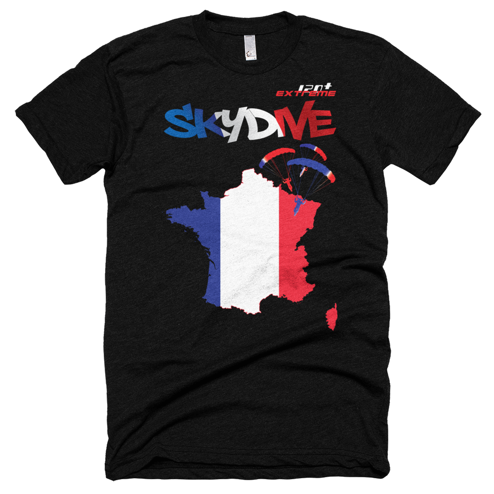 Skydiving T-shirts - Skydive All World - FRANCE - Unisex Tee -, Shirts, Skydiving Apparel, Skydiving Apparel, Skydiving Apparel, Skydiving Gear, Olympics, T-Shirts, Skydive Chicago, Skydive City, Skydive Perris, Drop Zone Apparel, USPA, united states parachute association, Freefly, BASE, World Record,