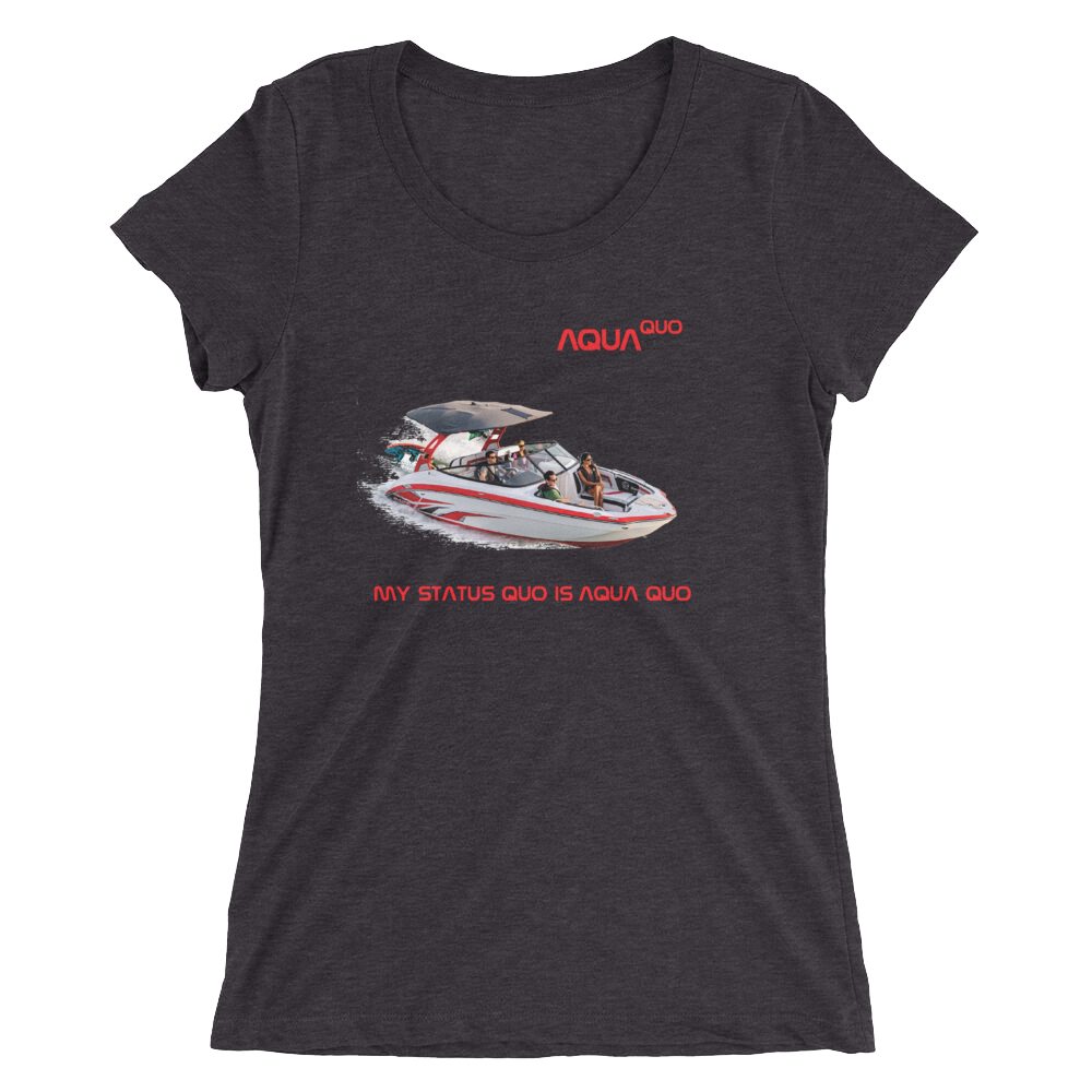 Skydiving T-shirts AquaQuo - "My Status Quo is Aqua Quo" -  Ladies' T-Shirt, , Skydiving Apparel ™, Skydiving Apparel, Skydiving Apparel, Skydiving Gear, Olympics, T-Shirts, Skydive Chicago, Skydive City, Skydive Perris, Drop Zone Apparel, USPA, united states parachute association, Freefly, BASE, World Record,