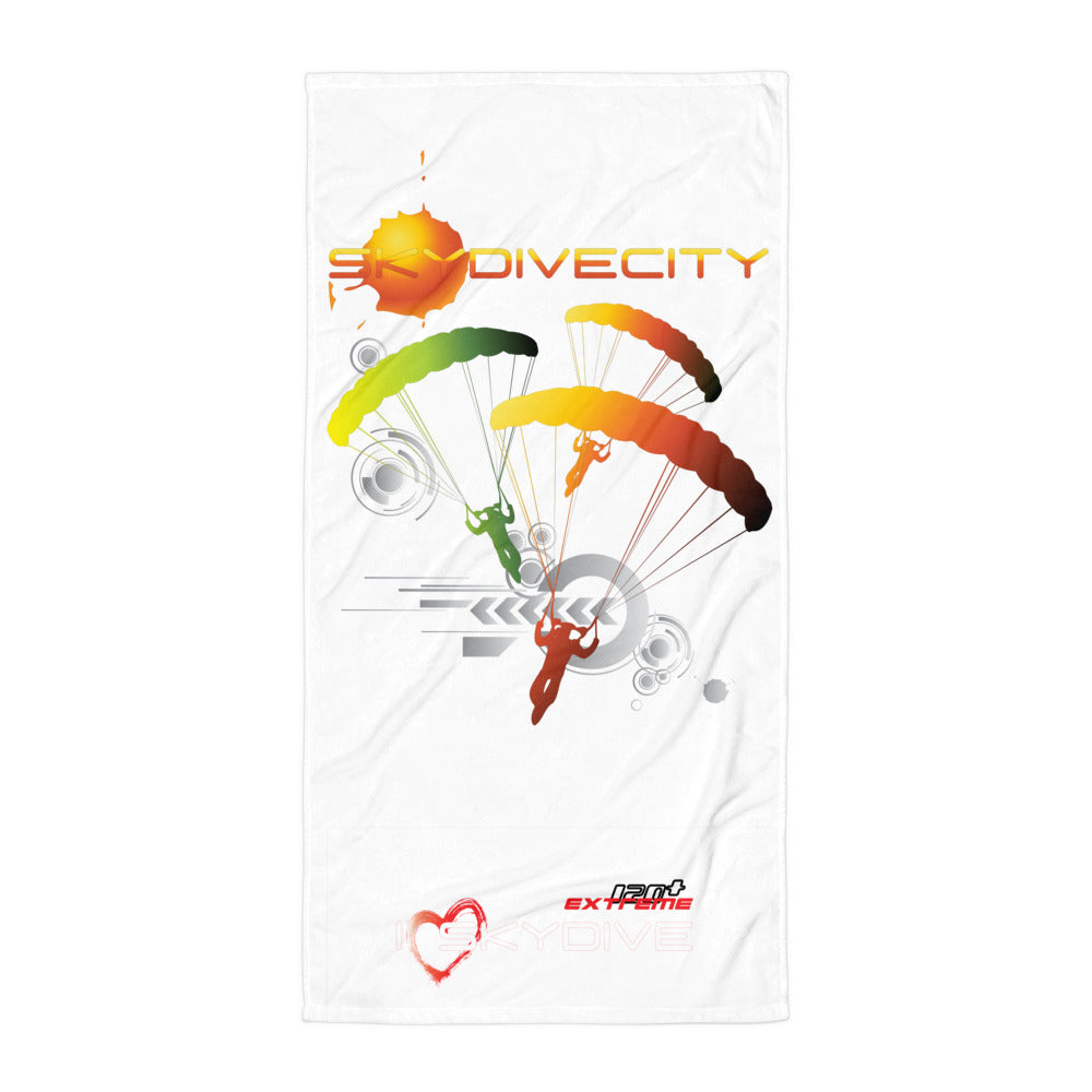 Skydiving T-shirts SkydiveCity Sun - Beach Towel, Beach Towel, Skydiving Apparel, Skydiving Apparel, Skydiving Apparel, Skydiving Gear, Olympics, T-Shirts, Skydive Chicago, Skydive City, Skydive Perris, Drop Zone Apparel, USPA, united states parachute association, Freefly, BASE, World Record,