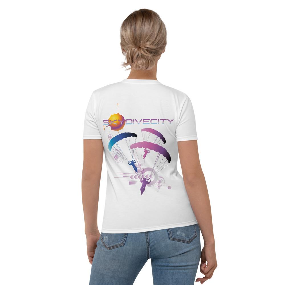 Skydiving T-shirts - Skydive City - Flamingo - Women's Tee -, Shirts, Skydiving Apparel, Skydiving Apparel, Skydiving Apparel, Skydiving Gear, Olympics, T-Shirts, Skydive Chicago, Skydive City, Skydive Perris, Drop Zone Apparel, USPA, united states parachute association, Freefly, BASE, World Record,