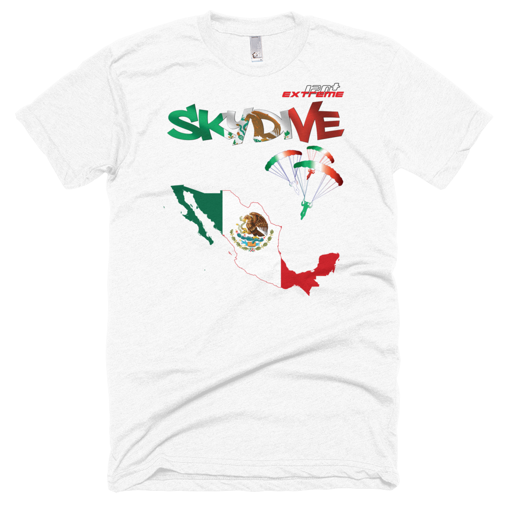 Skydiving T-shirts - Skydive All World - MEXICO - Unisex Tee -, Shirts, Skydiving Apparel, Skydiving Apparel, Skydiving Apparel, Skydiving Gear, Olympics, T-Shirts, Skydive Chicago, Skydive City, Skydive Perris, Drop Zone Apparel, USPA, united states parachute association, Freefly, BASE, World Record,