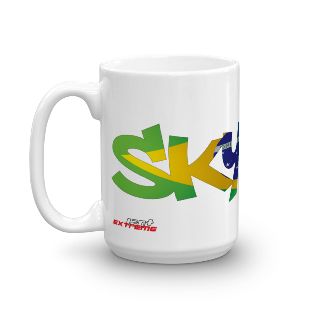 Skydiving T-shirts Skydiving Mug Team Brazil, White Mugs, Skydiving Apparel, Skydiving Apparel, Skydiving Apparel, Skydiving Gear, Olympics, T-Shirts, Skydive Chicago, Skydive City, Skydive Perris, Drop Zone Apparel, USPA, united states parachute association, Freefly, BASE, World Record,