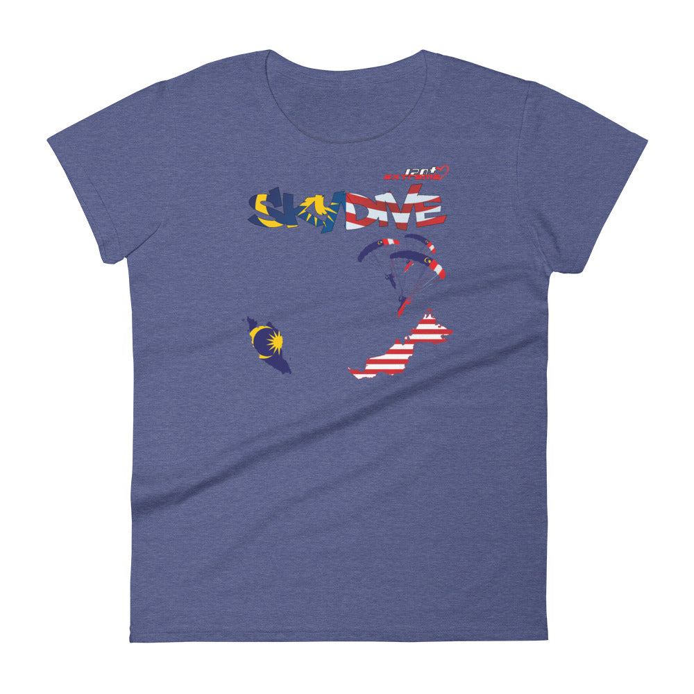 Skydiving T-shirts - Skydive All World - MALAYSIA - Ladies' Tee -, Shirts, Skydiving Apparel, Skydiving Apparel, Skydiving Apparel, Skydiving Gear, Olympics, T-Shirts, Skydive Chicago, Skydive City, Skydive Perris, Drop Zone Apparel, USPA, united states parachute association, Freefly, BASE, World Record,