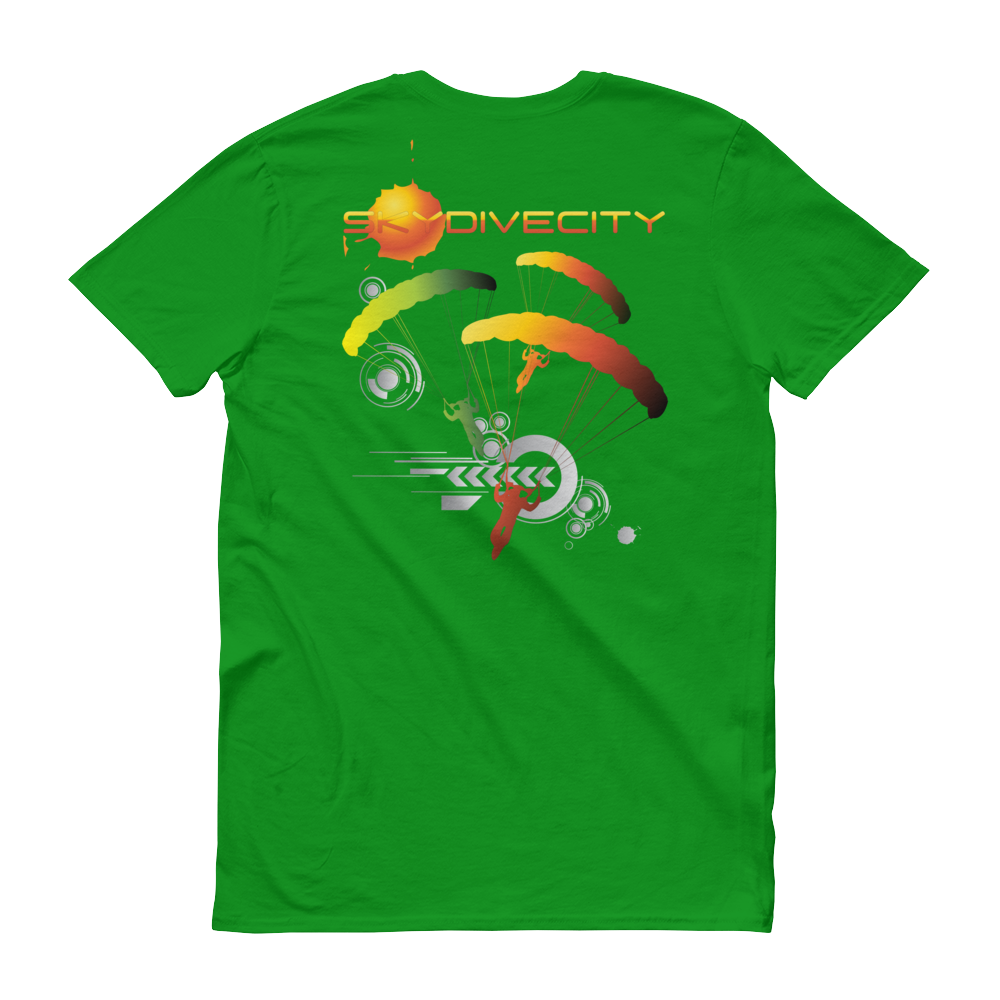 Skydiving T-shirts Skydive City - Sunrise - Men`s Colored T-Shirts, Men's Colored Tees, Skydiving Apparel, Skydiving Apparel, Skydiving Apparel, Skydiving Gear, Olympics, T-Shirts, Skydive Chicago, Skydive City, Skydive Perris, Drop Zone Apparel, USPA, united states parachute association, Freefly, BASE, World Record,