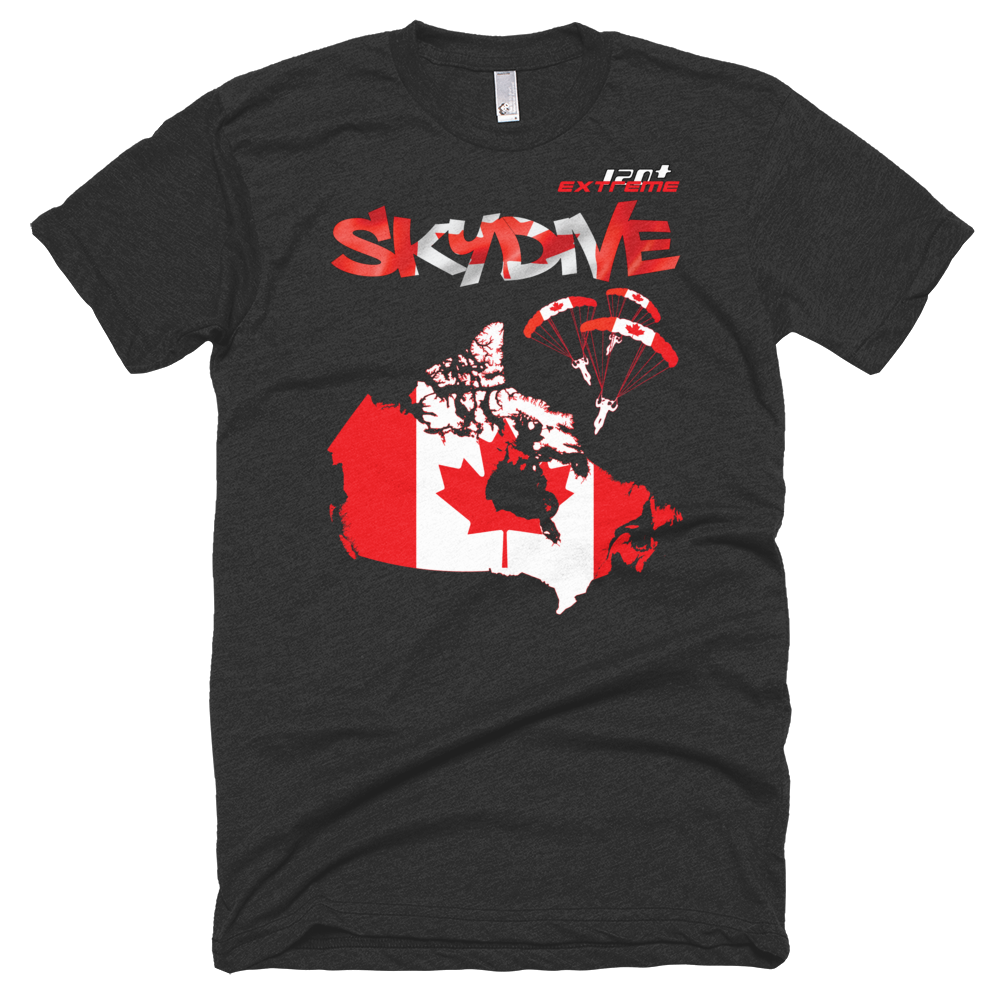 Skydiving T-shirts - Skydive All World - CANADA - Unisex Tee -, Shirts, Skydiving Apparel, Skydiving Apparel, Skydiving Apparel, Skydiving Gear, Olympics, T-Shirts, Skydive Chicago, Skydive City, Skydive Perris, Drop Zone Apparel, USPA, united states parachute association, Freefly, BASE, World Record,