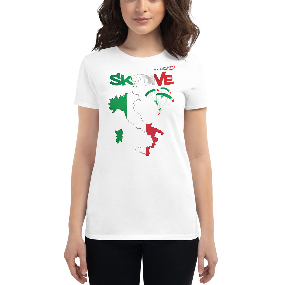 Skydiving T-shirts - Skydive All World - ITALY - Ladies' Tee -, Shirts, Skydiving Apparel, Skydiving Apparel, Skydiving Apparel, Skydiving Gear, Olympics, T-Shirts, Skydive Chicago, Skydive City, Skydive Perris, Drop Zone Apparel, USPA, united states parachute association, Freefly, BASE, World Record,