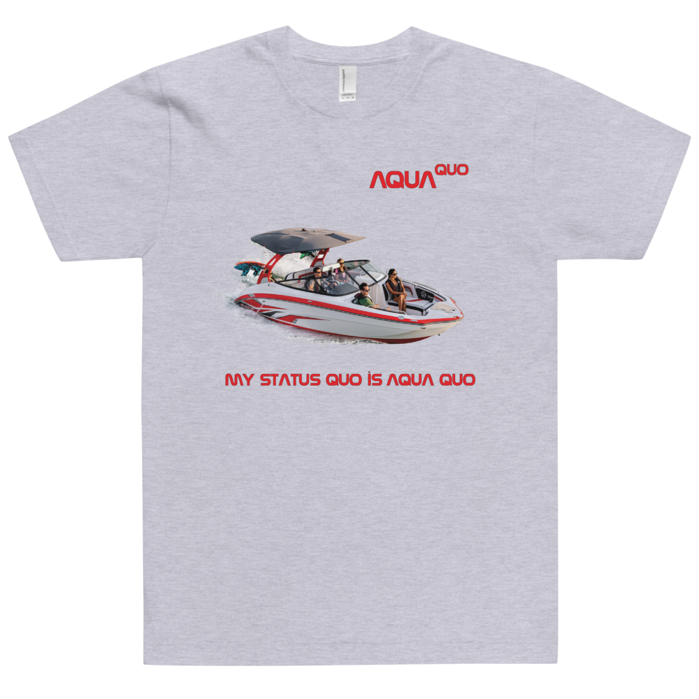 Skydiving T-shirts AquaQuo - "My Status Quo is Aqua Quo" - Unisex T-Shirt, , Skydiving Apparel ™, Skydiving Apparel, Skydiving Apparel, Skydiving Gear, Olympics, T-Shirts, Skydive Chicago, Skydive City, Skydive Perris, Drop Zone Apparel, USPA, united states parachute association, Freefly, BASE, World Record,