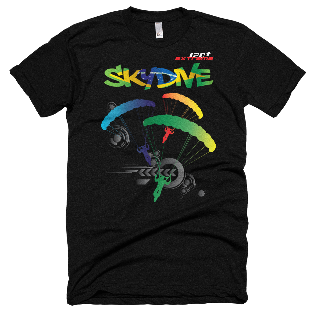 Skydiving T-shirts - Skydive Around - BRAZIL - Unisex Tee -, Shirts, Skydiving Apparel, Skydiving Apparel, Skydiving Apparel, Skydiving Gear, Olympics, T-Shirts, Skydive Chicago, Skydive City, Skydive Perris, Drop Zone Apparel, USPA, united states parachute association, Freefly, BASE, World Record,