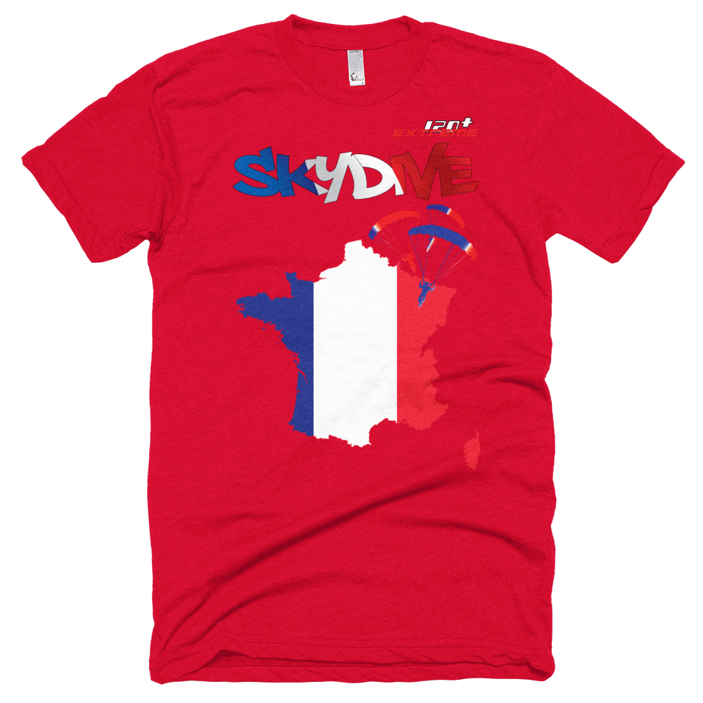 Skydiving T-shirts - Skydive All World - FRANCE - Unisex Tee -, Shirts, Skydiving Apparel, Skydiving Apparel, Skydiving Apparel, Skydiving Gear, Olympics, T-Shirts, Skydive Chicago, Skydive City, Skydive Perris, Drop Zone Apparel, USPA, united states parachute association, Freefly, BASE, World Record,