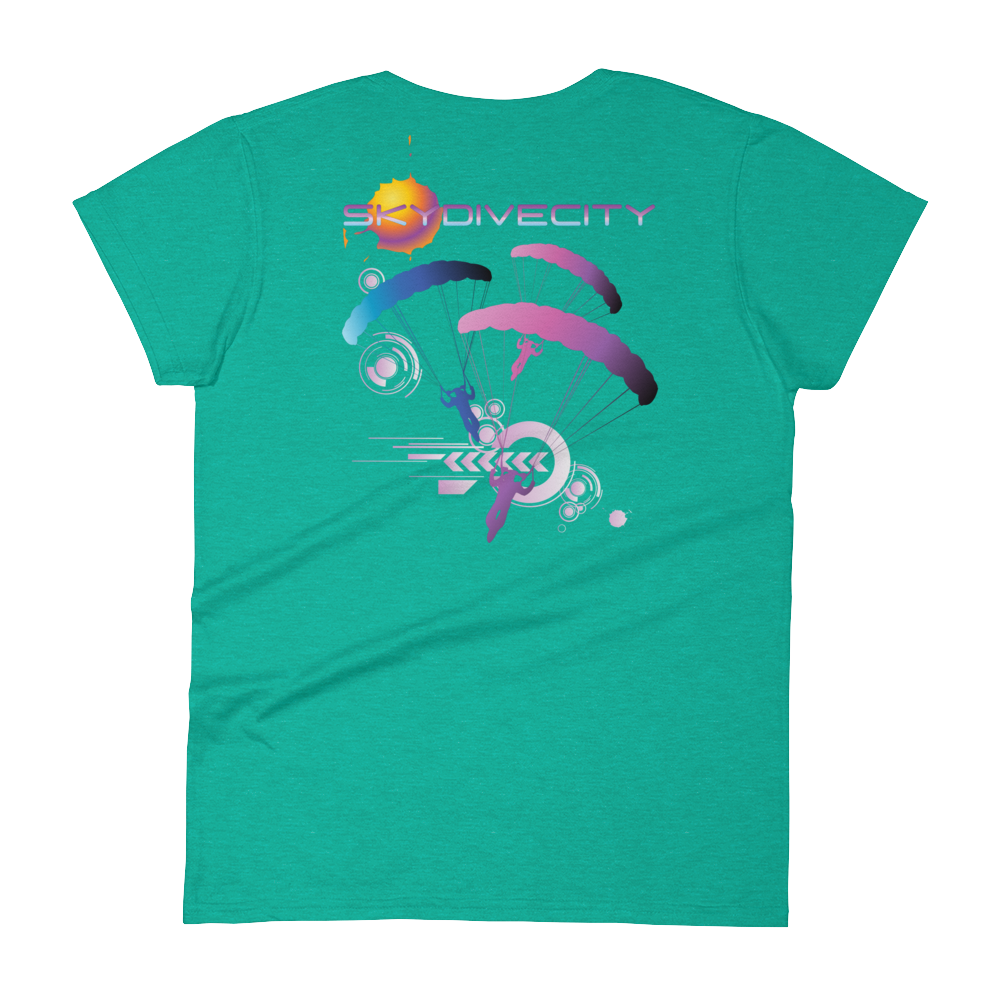 Skydiving T-shirts Skydive City - Flamingo - Women`s Colored T-Shirts, Women's Colored Tees, Skydiving Apparel, Skydiving Apparel, Skydiving Apparel, Skydiving Gear, Olympics, T-Shirts, Skydive Chicago, Skydive City, Skydive Perris, Drop Zone Apparel, USPA, united states parachute association, Freefly, BASE, World Record,