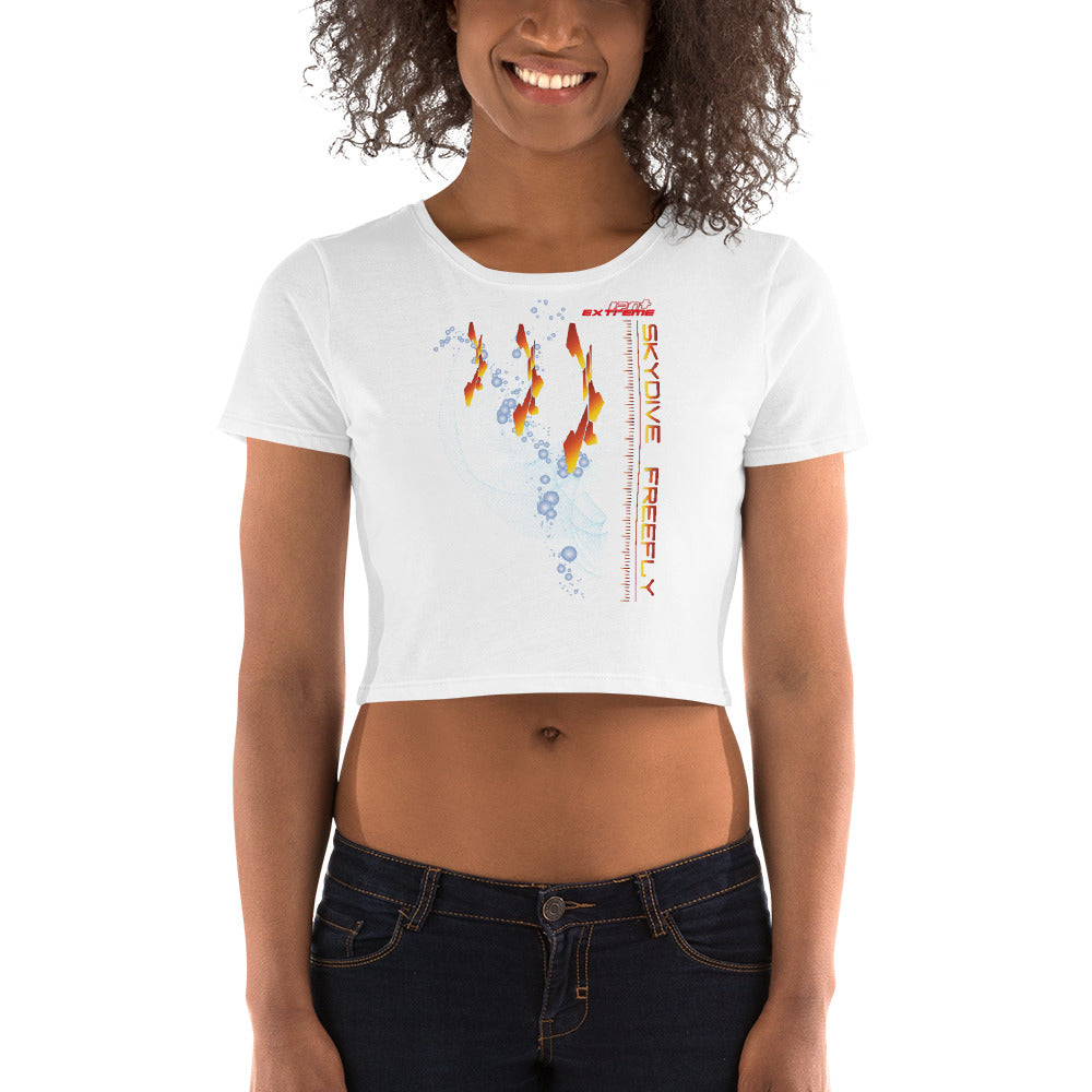 Skydiving T-shirts Women`s Crop Top - Skydive FREEFLY -, , Skydiving Apparel, Skydiving Apparel, Skydiving Apparel, Skydiving Gear, Olympics, T-Shirts, Skydive Chicago, Skydive City, Skydive Perris, Drop Zone Apparel, USPA, united states parachute association, Freefly, BASE, World Record,