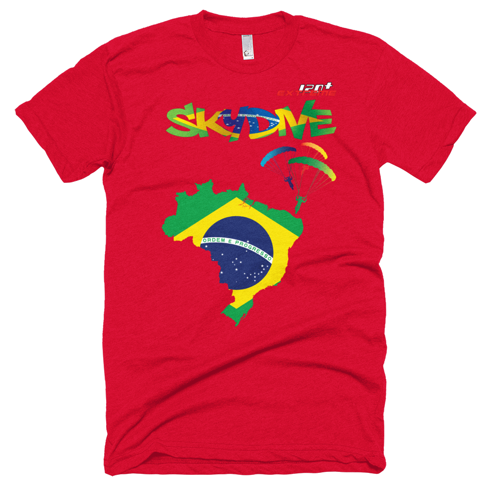 Skydiving T-shirts - Skydive All World - BRAZIL - Unisex Tee -, Shirts, Skydiving Apparel, Skydiving Apparel, Skydiving Apparel, Skydiving Gear, Olympics, T-Shirts, Skydive Chicago, Skydive City, Skydive Perris, Drop Zone Apparel, USPA, united states parachute association, Freefly, BASE, World Record,