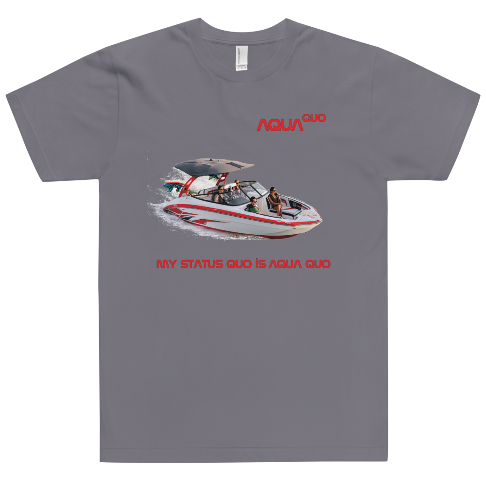 Skydiving T-shirts AquaQuo - "My Status Quo is Aqua Quo" - Unisex T-Shirt, , Skydiving Apparel ™, Skydiving Apparel, Skydiving Apparel, Skydiving Gear, Olympics, T-Shirts, Skydive Chicago, Skydive City, Skydive Perris, Drop Zone Apparel, USPA, united states parachute association, Freefly, BASE, World Record,