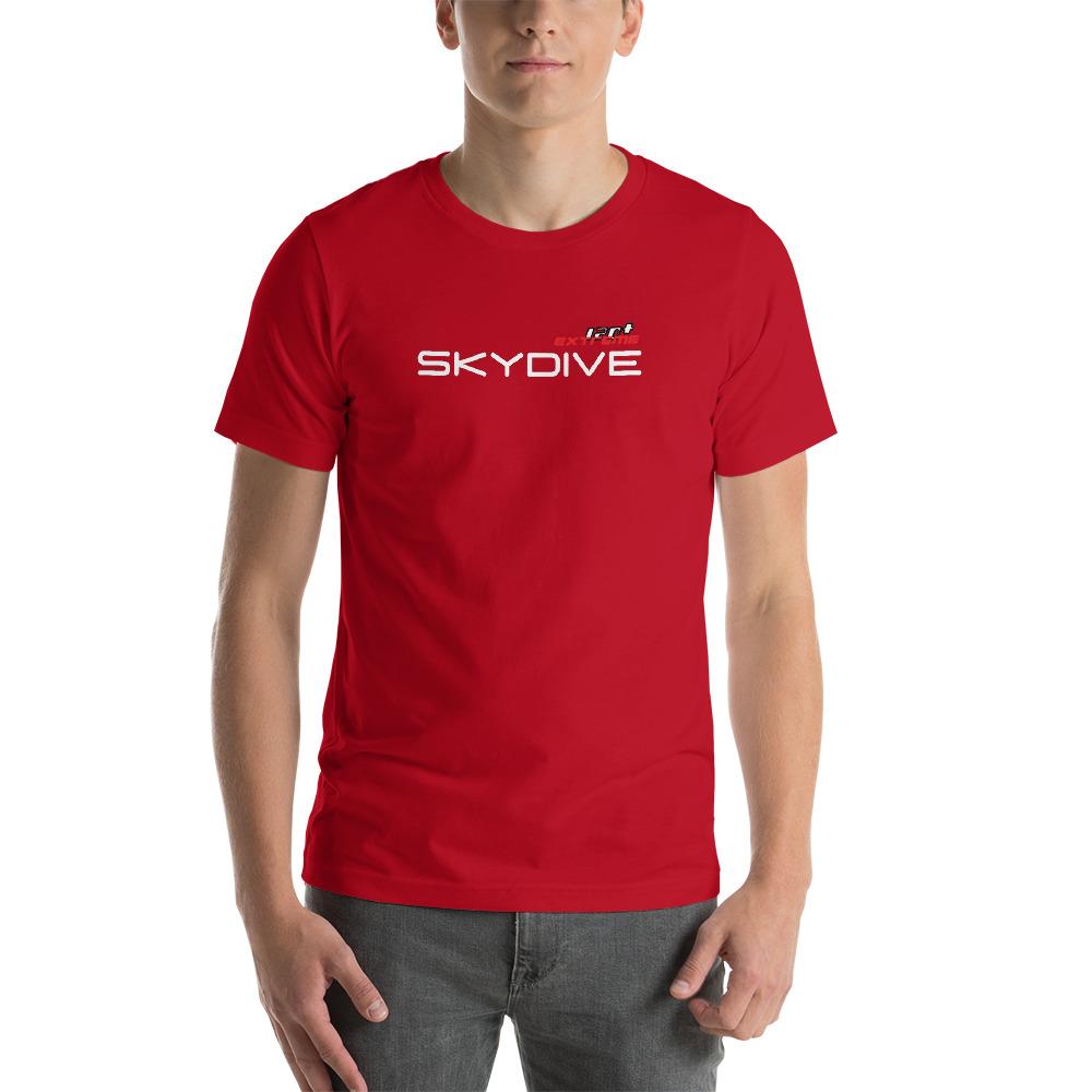 Skydiving T-shirts I ♡ Skydive - First Stupid Jump - eXtreme(RED) - Short Sleeve Men's T-shirt, RED, Skydiving Apparel, Skydiving Apparel, Skydiving Apparel, Skydiving Gear, Olympics, T-Shirts, Skydive Chicago, Skydive City, Skydive Perris, Drop Zone Apparel, USPA, united states parachute association, Freefly, BASE, World Record,