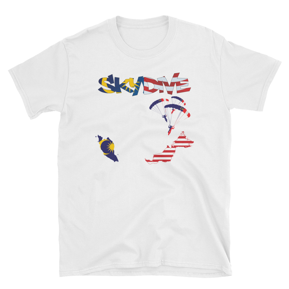 Skydiving T-shirts - Skydive World - MALAYSIA - Cotton Tee -, Shirts, Skydiving Apparel, Skydiving Apparel, Skydiving Apparel, Skydiving Gear, Olympics, T-Shirts, Skydive Chicago, Skydive City, Skydive Perris, Drop Zone Apparel, USPA, united states parachute association, Freefly, BASE, World Record,