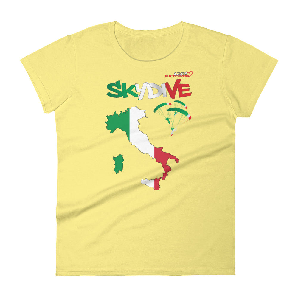 Skydiving T-shirts - Skydive All World - ITALY - Ladies' Tee -, Shirts, Skydiving Apparel, Skydiving Apparel, Skydiving Apparel, Skydiving Gear, Olympics, T-Shirts, Skydive Chicago, Skydive City, Skydive Perris, Drop Zone Apparel, USPA, united states parachute association, Freefly, BASE, World Record,