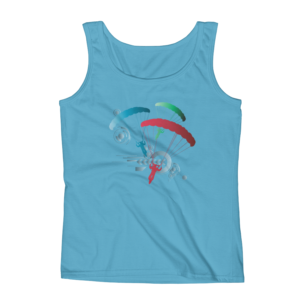 Skydiving T-shirts Ladies' Tank - Skydive Competition, Tanks, Skydiving Apparel, Skydiving Apparel, Skydiving Apparel, Skydiving Gear, Olympics, T-Shirts, Skydive Chicago, Skydive City, Skydive Perris, Drop Zone Apparel, USPA, united states parachute association, Freefly, BASE, World Record,