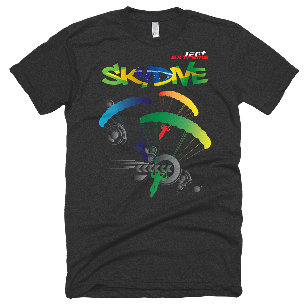 Skydiving T-shirts - Skydive Around - BRAZIL - Unisex Tee -, Shirts, Skydiving Apparel, Skydiving Apparel, Skydiving Apparel, Skydiving Gear, Olympics, T-Shirts, Skydive Chicago, Skydive City, Skydive Perris, Drop Zone Apparel, USPA, united states parachute association, Freefly, BASE, World Record,