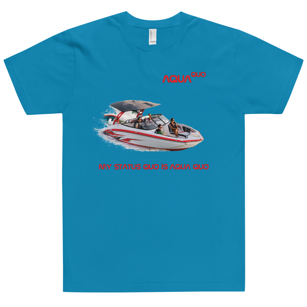 Skydiving T-shirts AquaQuo - "My Status Quo is Aqua Quo" - Unisex T-Shirt, , Skydiving Apparel ™, Skydiving Apparel, Skydiving Apparel, Skydiving Gear, Olympics, T-Shirts, Skydive Chicago, Skydive City, Skydive Perris, Drop Zone Apparel, USPA, united states parachute association, Freefly, BASE, World Record,