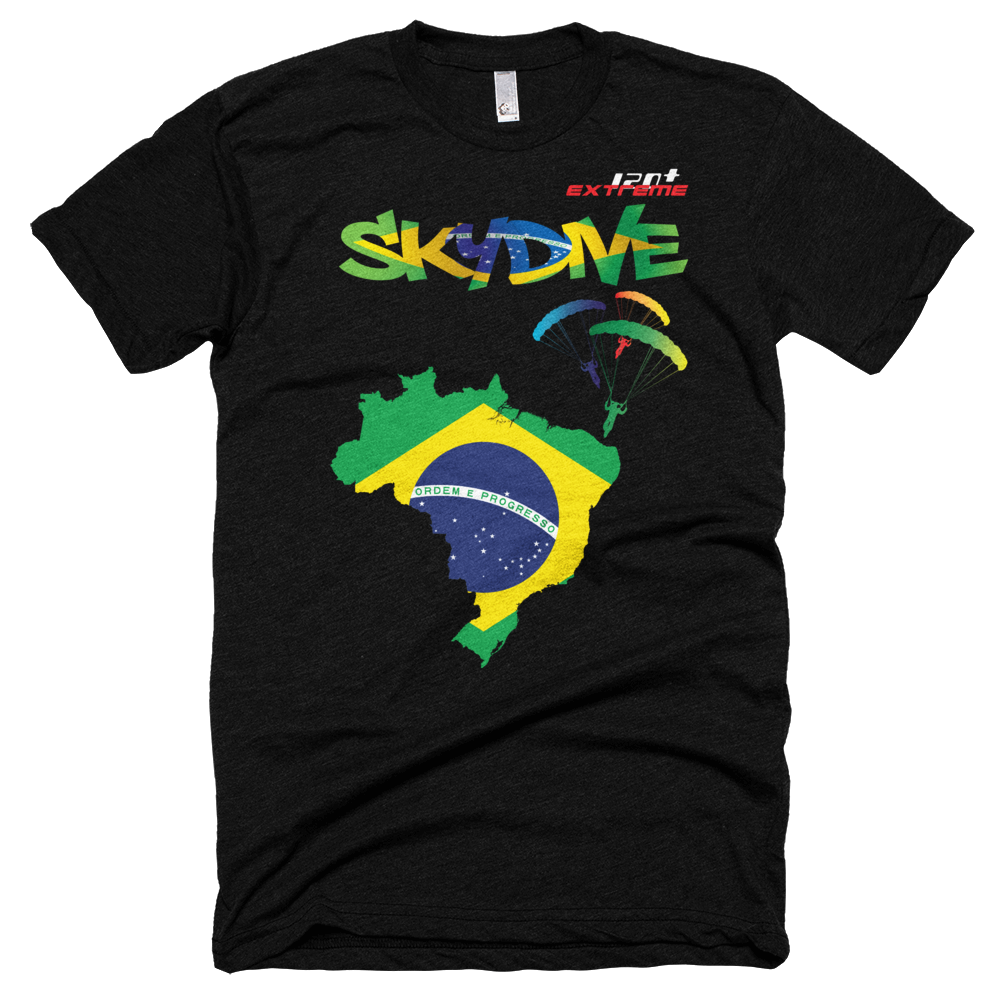 Skydiving T-shirts - Skydive All World - BRAZIL - Unisex Tee -, Shirts, Skydiving Apparel, Skydiving Apparel, Skydiving Apparel, Skydiving Gear, Olympics, T-Shirts, Skydive Chicago, Skydive City, Skydive Perris, Drop Zone Apparel, USPA, united states parachute association, Freefly, BASE, World Record,