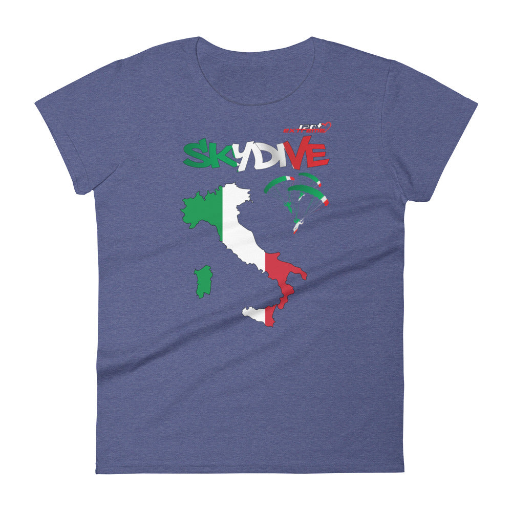 Skydiving T-shirts - Skydive All World - ITALY - Ladies' Tee -, Shirts, Skydiving Apparel, Skydiving Apparel, Skydiving Apparel, Skydiving Gear, Olympics, T-Shirts, Skydive Chicago, Skydive City, Skydive Perris, Drop Zone Apparel, USPA, united states parachute association, Freefly, BASE, World Record,