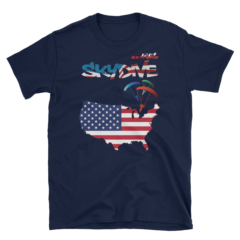 Skydiving T-shirts - Skydive World - AMERICA - Cotton Tee -, Shirts, Skydiving Apparel, Skydiving Apparel, Skydiving Apparel, Skydiving Gear, Olympics, T-Shirts, Skydive Chicago, Skydive City, Skydive Perris, Drop Zone Apparel, USPA, united states parachute association, Freefly, BASE, World Record,